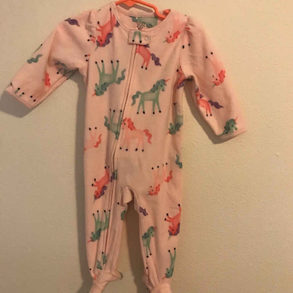 2 for $15 Unicorn warm onesies.